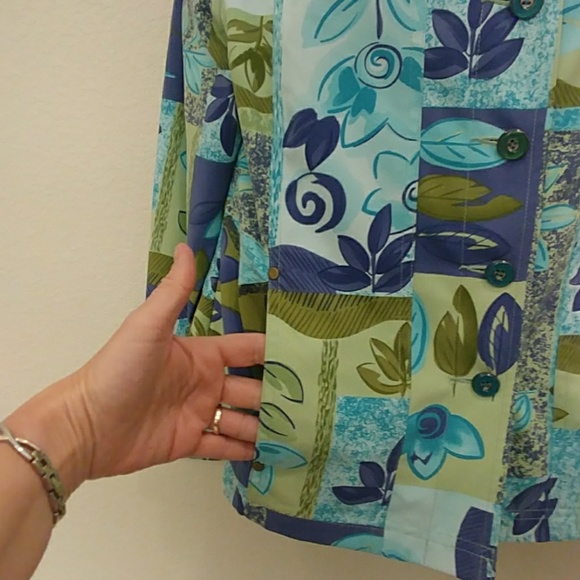 VTG- Allison Daley Petite Floral Abstract Jacket - Picture 4 of 8
